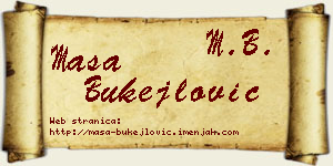 Maša Bukejlović vizit kartica